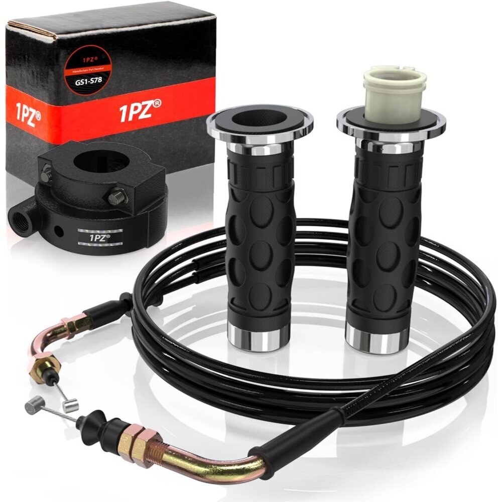 7/8" Universal Throttle Grip & Cable for Moped, Scooter, ATV - GY6 Compatible